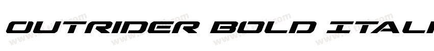 Outrider Bold Itali字体转换